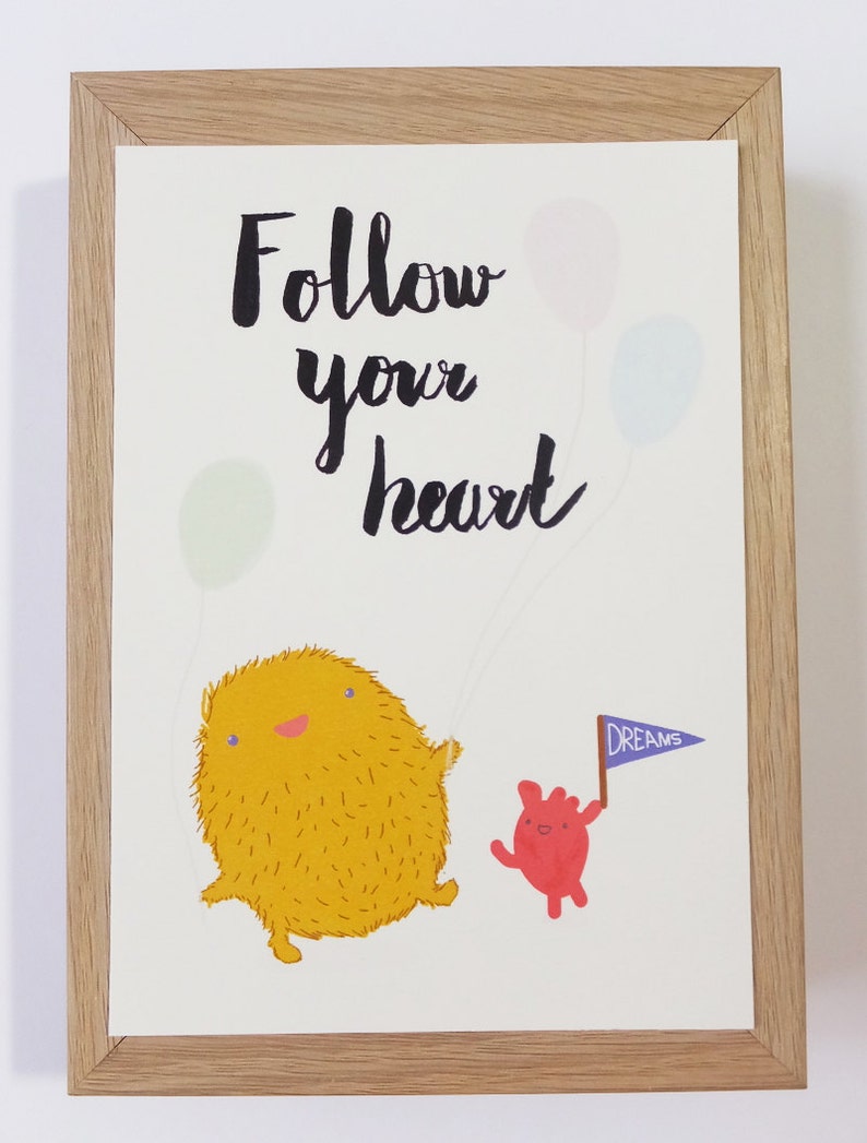 Follow your heart postcard