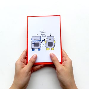 Robot Love Card // Robot Anniversary Card // Gender Neutral love card