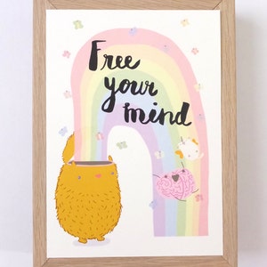 Free your mind postcard