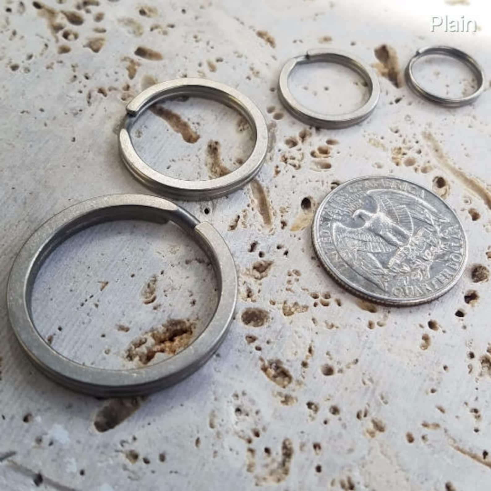 Tisurvival Titanium Split Rings - Etsy