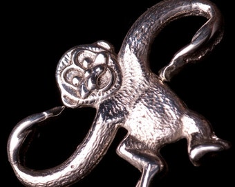 TiSurvival Sterling Silver Monkey Pendant