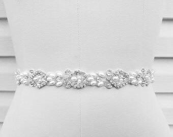 vintage pearl wedding belt