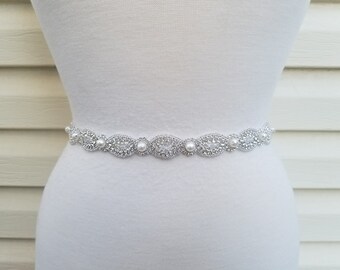 vintage pearl wedding belt