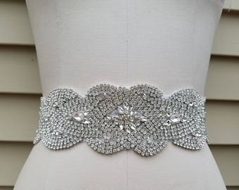 SALE  - Wedding Belt, Bridal Belt, Sash Belt, Crystal Rhinestone - Style B19988