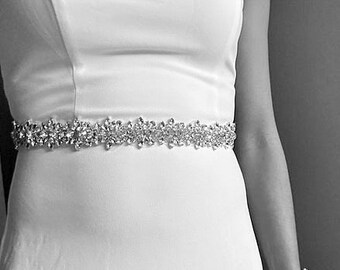 Wedding Belt, Bridal Belt, Sash Belt, Crystal Rhinestones  - Style B20333