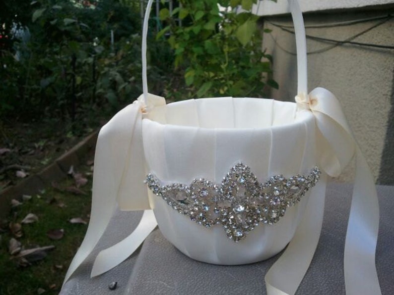 SALE Wedding Flower Basket & Ring Bearer Pillow Set Style Etsy