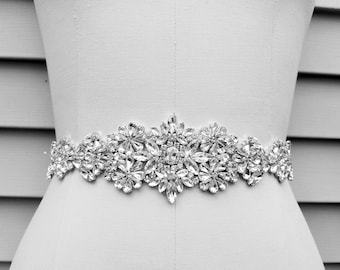 SALE  - Wedding Belt, Bridal Belt, Sash Belt, Crystal Rhinestone - Style B19787