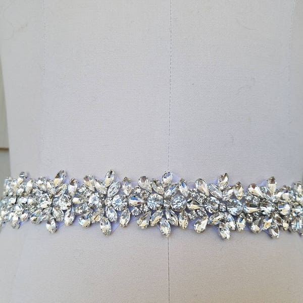 Wedding Belt, Bridal Belt, Sash Belt, Crystal Rhinestones  - Style B20333