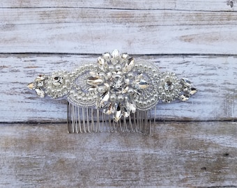 Wedding Hair Comb - Crystal Rhinestone comb, Bridal hair comb- Style H18579S