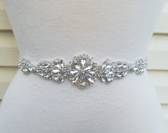 Wedding Belt, Bridal Belt, Sash Belt, Crystal Rhinestones - Style B29700