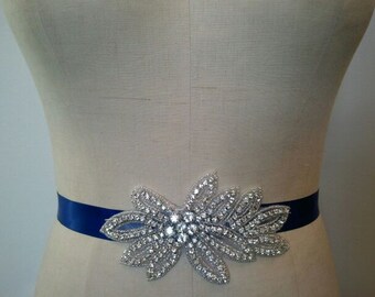 Wedding Belt, Bridal Belt, Sash Belt, Bridesmaid Belt -  Crystal Rhinestone - Style B1014B