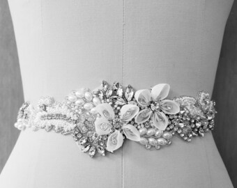 SALE - Wedding Belt, Bridal Belt, Sash Belt, Crystal Rhinestones - Style B232821