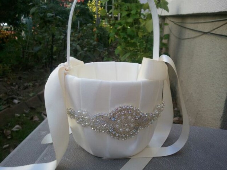 SALE Wedding Flower Basket Flower Girl Basket Etsy