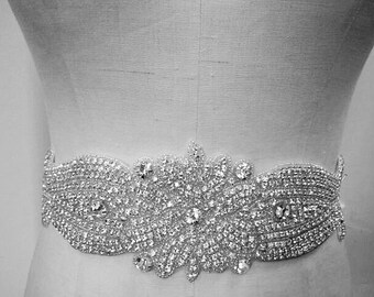 SALE - Wedding Belt, Bridal Belt, Sash Belt, Crystal Rhinestone - Style B130