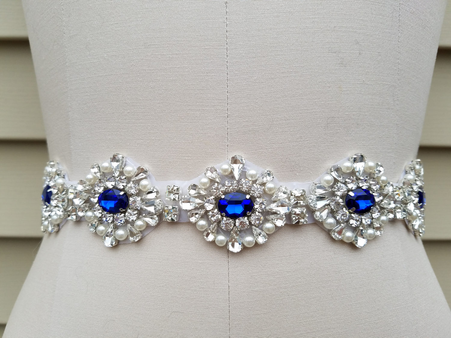 Blue top wedding belt