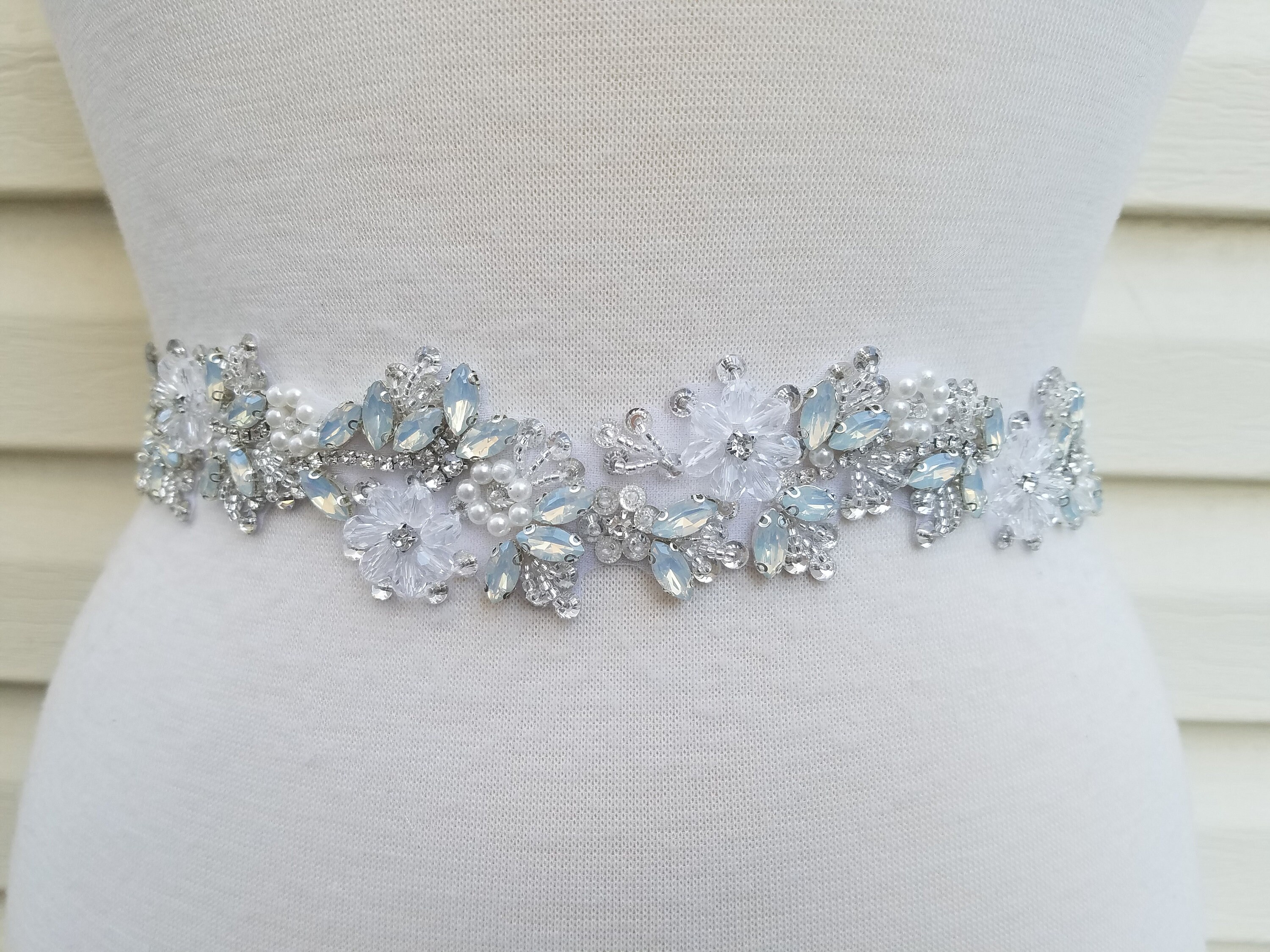Light blue rhinestone belt Clearance