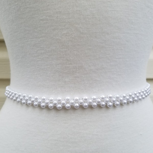 SALE  - Wedding Belt, Bridal Belt, Sash Belt, PEARL Belt - Style B58225