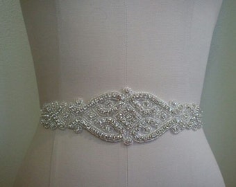 SALE - Wedding Belt, Bridal Belt, Sash Belt, Crystal Rhinestone  - Style B2000991
