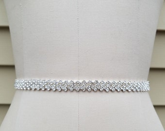 SALE - Wedding Belt, Bridal Belt, Sash Belt, Crystal Rhinestones - Style B3036