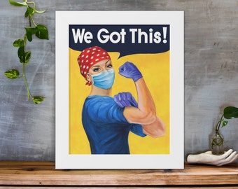 Rosie the Nurse Framed Poster – Inspirational Medical Office Art