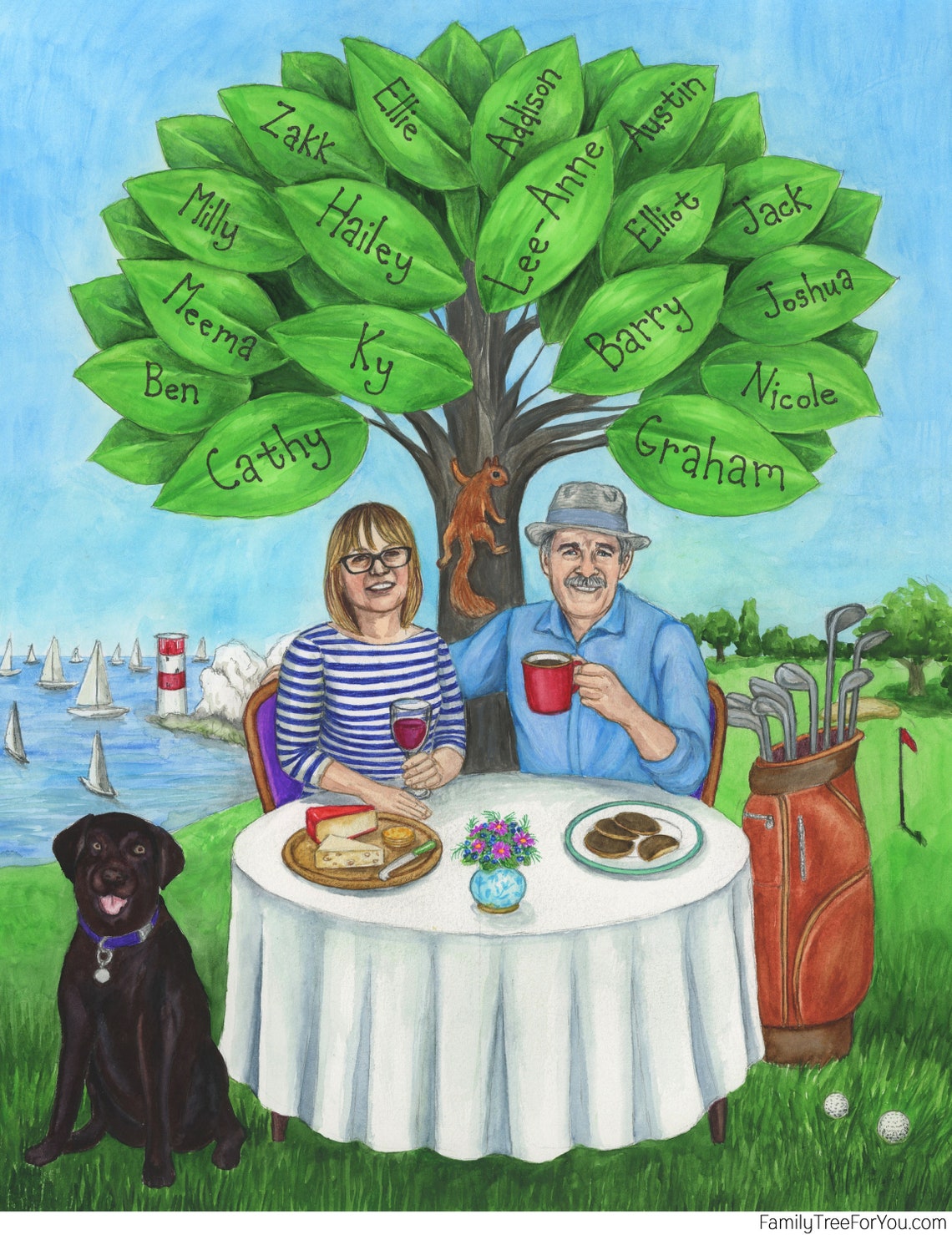 family-tree-illustration-personalized-family-tree-art-with-etsy