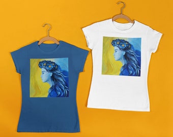 Ukraine t-shirt for women - Ukraine women graphic tee - Stand with Ukraine Women's Tee - Support Ukraine T-Shirt - Pro Ukraine apparel