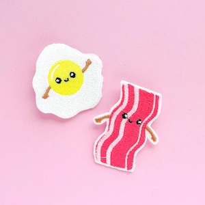 Kawaii Bacon and Egg Hair Clips