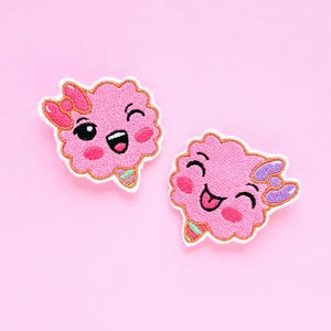 Kawaii Cotton Candy Hair Clips | Cotton Candy Hairpiece | Candy Hair Accessories | Fake food Fascinator | Fairy Floss Hair Bows | Candycore