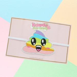 Super Cute Kawaii Rainbow Unicorn Poop Emoji Womens Headband Cute Accessory Gifts For Teen Girls Stocking Stuffers Gift Under 20 image 1