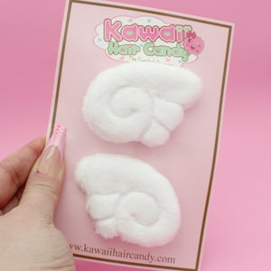 Kawaii Angel Wing Plush Hair Clip Set