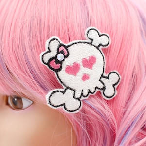 Kawaii Skull Hair Clips
