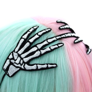 Skeleton Hand Headband - Rockabilly Fashion - Pastel Goth Clothing - Gothic Accessories For Women