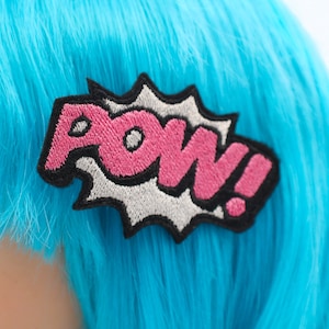 Pow! Comic Book Hair Clip - Nerdy Gifts For Girls - Pink and Silver
