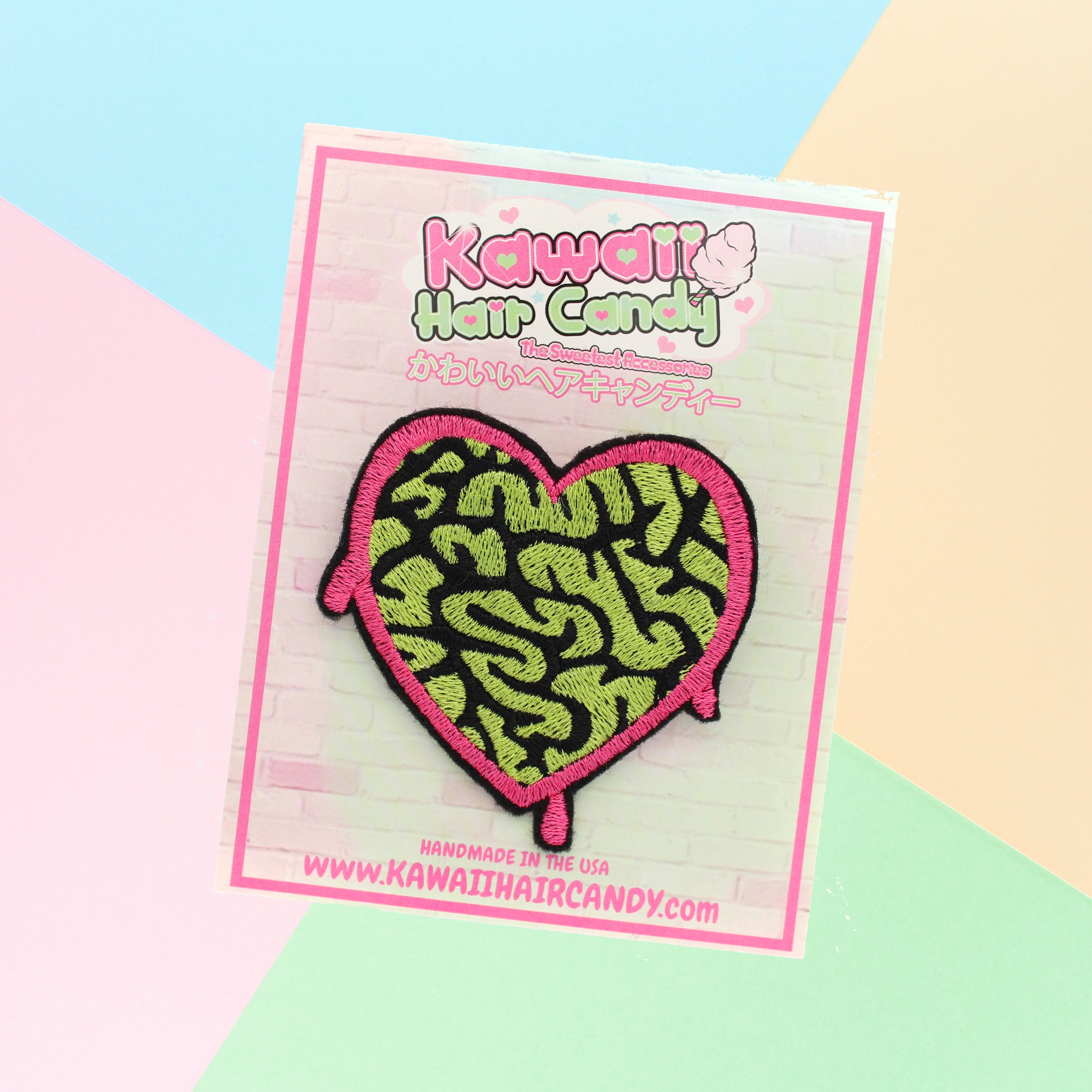 Rockabilly Zombie Brains Bleeding Heart Hair Clip - Hair
