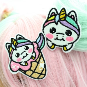 Kawaii Rainbow Unicorn Hair Clip Set - Kawaii Hair Accessories - Kawaii Food - Harajuku Clothing - Super Cute Kawaii - Harajuku Accessories