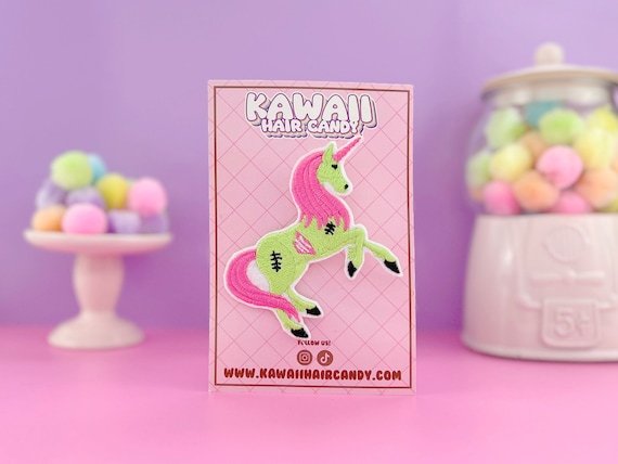 Zombie Unicorn Hair Clip For Women / Rockabilly Fashion / Pastel Goth Accessories / Super Cute / Gifts For Her/ Teen Girl/ Unique Accessory