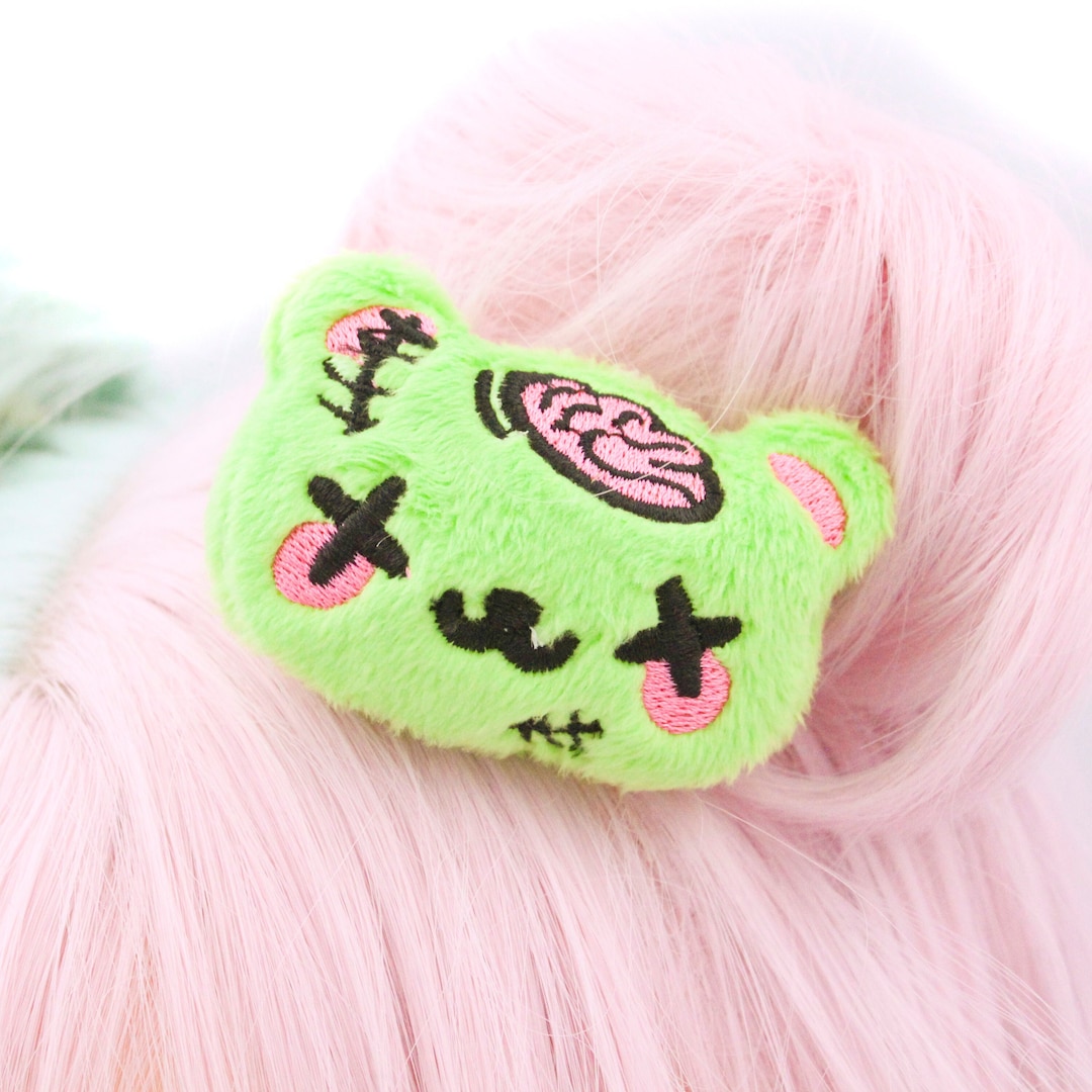 Kawaii Zombie Dead Bear Plush Hair Clip - Kawaii Halloween