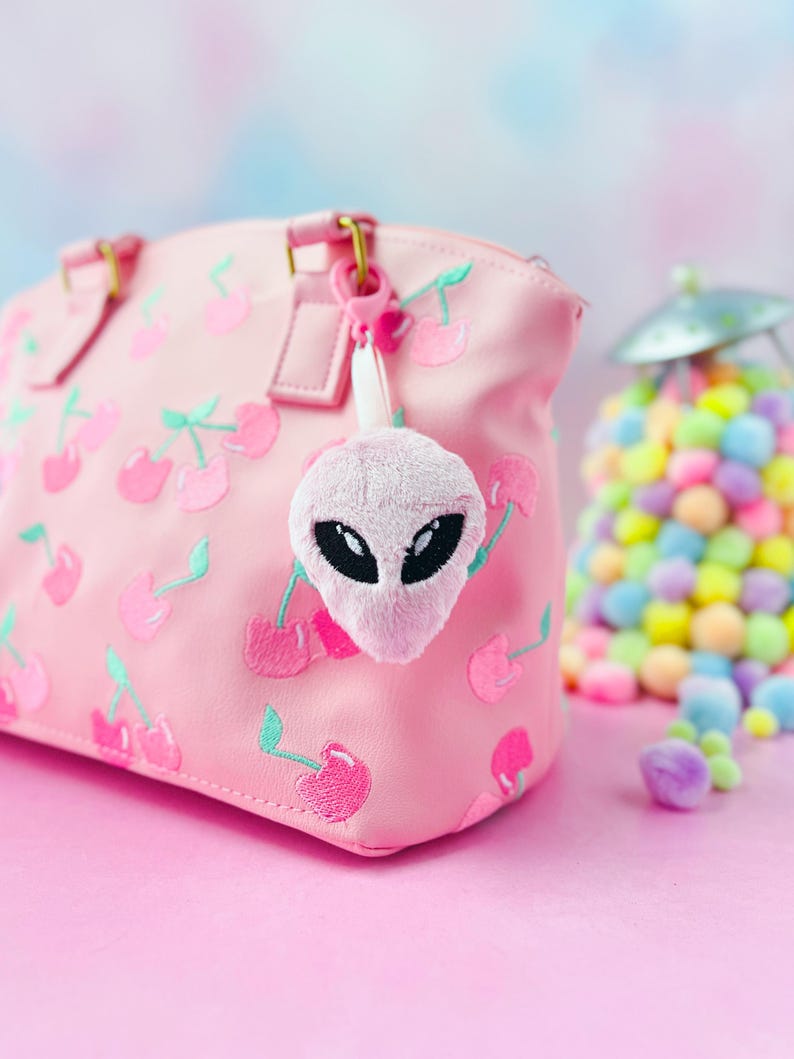 Sci Fi Cosmic Ufo Space Alien Plush Backpack Charms Bag Purse Accessory ...