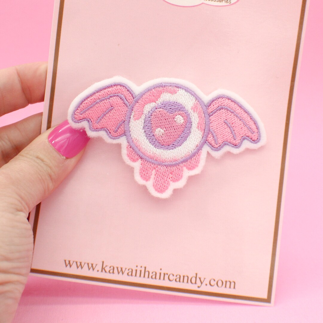 Pastel Goth Kawaii Winged Eyeball Hair Clip Etsy