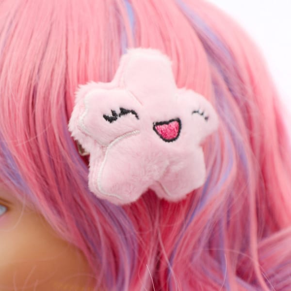 Pince à cheveux en peluche fleurs de cerisier Sakura, kawaii