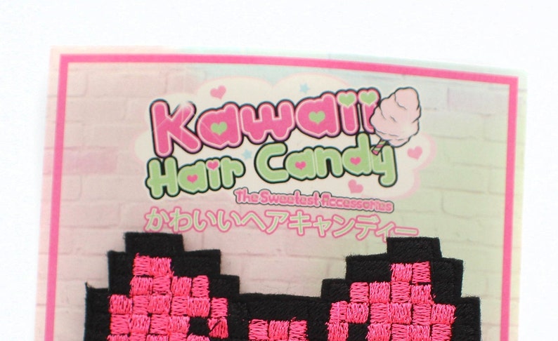 Pixel Art Hair Bows Neon Pink