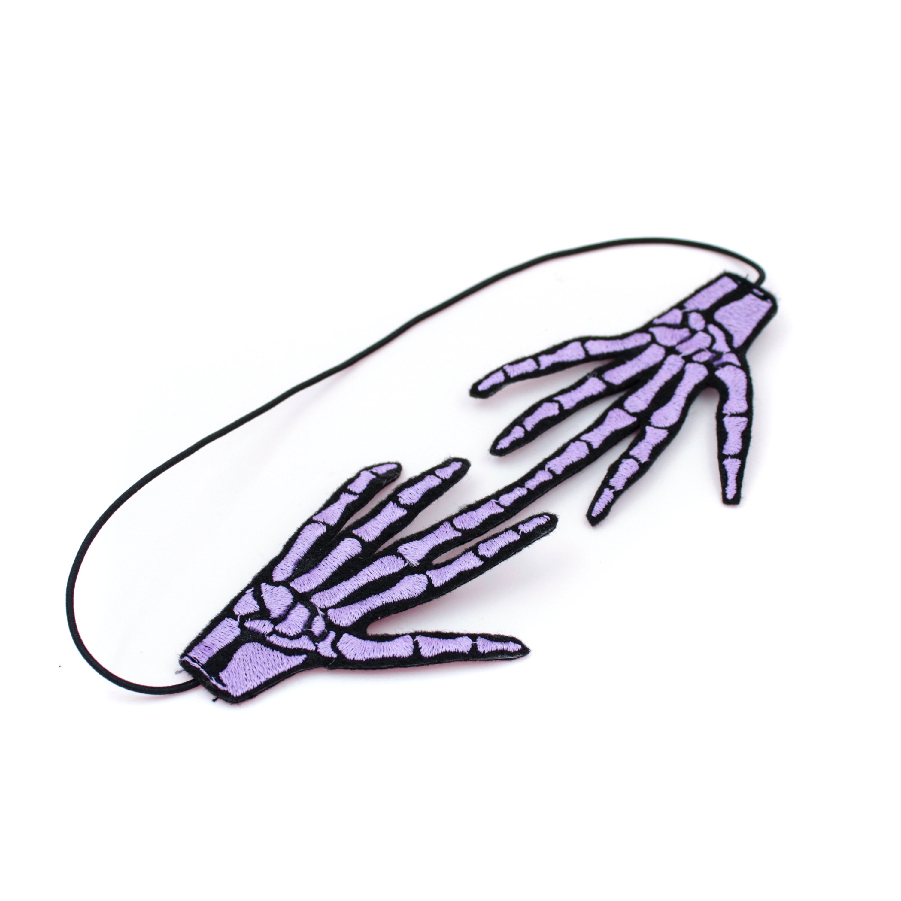 Purple Skeleton Hand Headband Halloween Gothic Accessory for Women Goth Skeleton Hand Headband | Unique Hair Accessory  main image 2