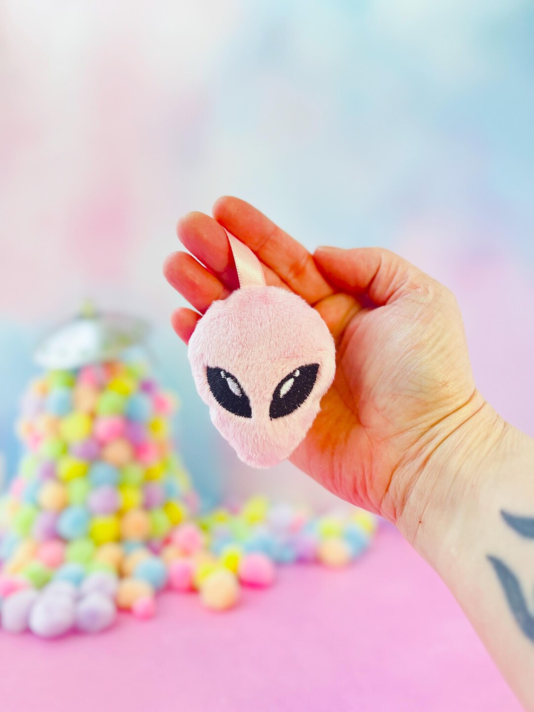 Sci Fi Cosmic Ufo Space Alien Plush Backpack Charms Bag Purse Accessory ...