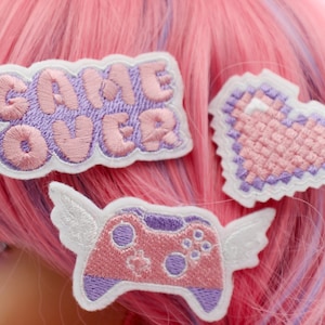 Pastel Gamer Girl Hair Clip Set