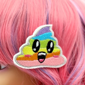 Kawaii Rainbow Poop Hair Clips