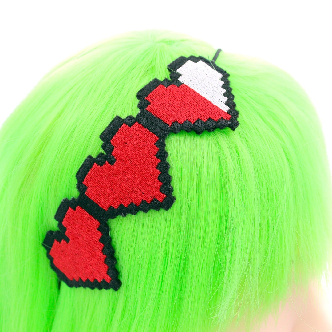 Retro Gamer Life Hearts Headband for Women Gamer Girl Accessories