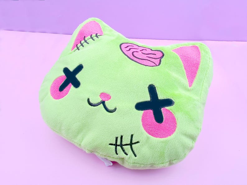 KawaiiHairCandy Zombie Cat Plush Pillow - Thumbnail 2