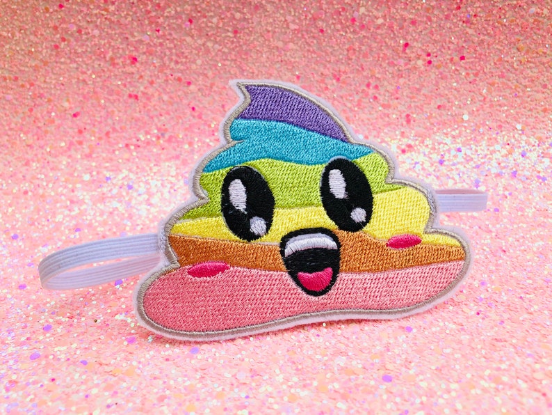 Super Cute Kawaii Rainbow Unicorn Poop Emoji Womens Headband Cute Accessory Gifts For Teen Girls Stocking Stuffers Gift Under 20 image 3