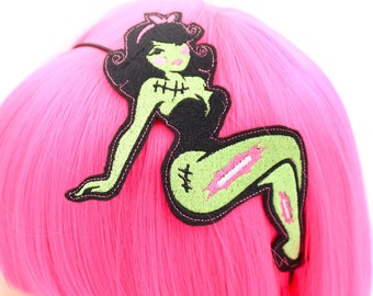 Diadema estilo pin-up zombi rockabilly para mujer - Accesorios para el cabello - Regalos por menos de 20 - Regalos para ella - Moda geek - Regalos para nerds