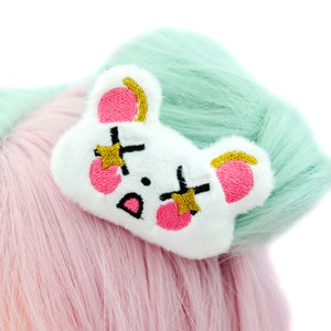 Kawaii Dead Bear Plush Hair Clip